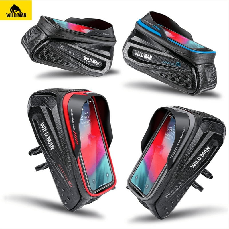 Bolso de herramientas y porta celular táctil al cuadro